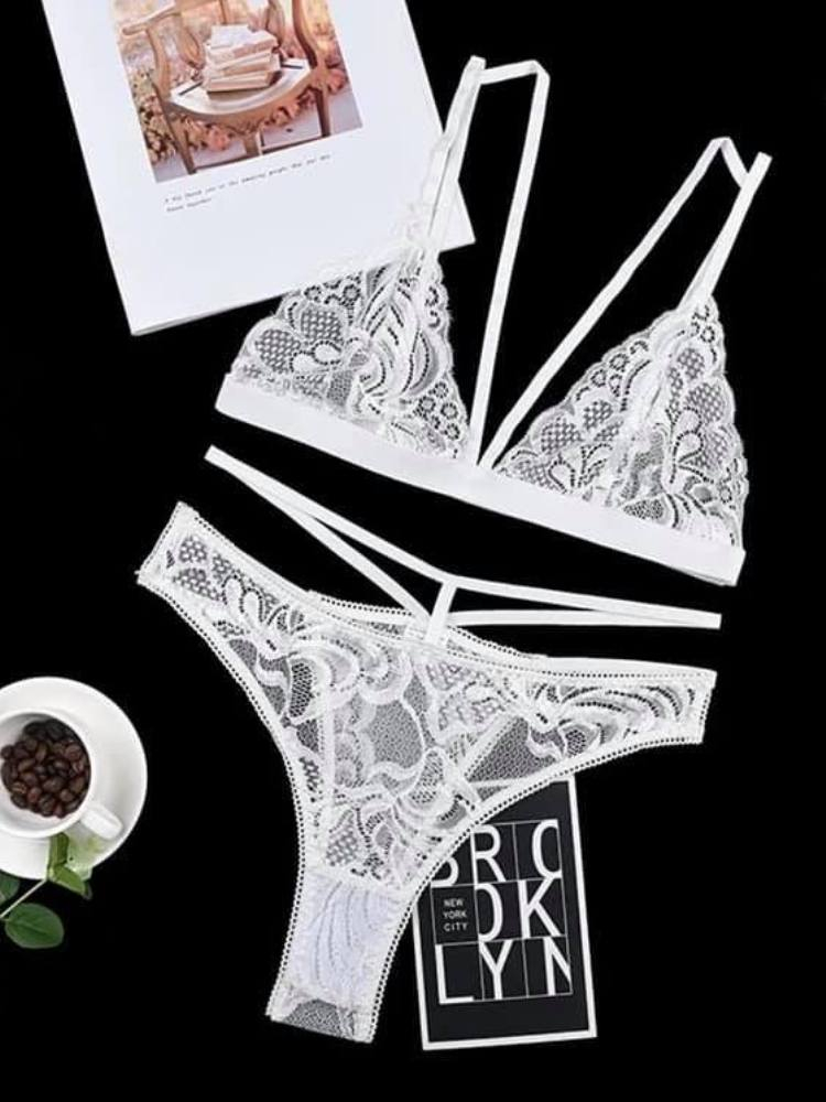 Salome White Lingerie Set Fashionroom Gr