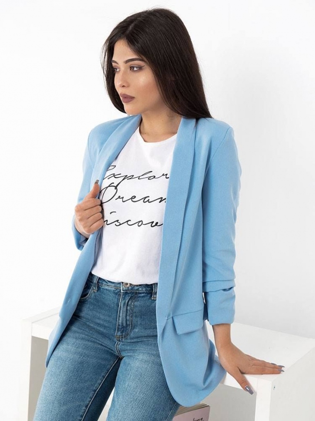 KRISTIA BABY BLUE BLAZER