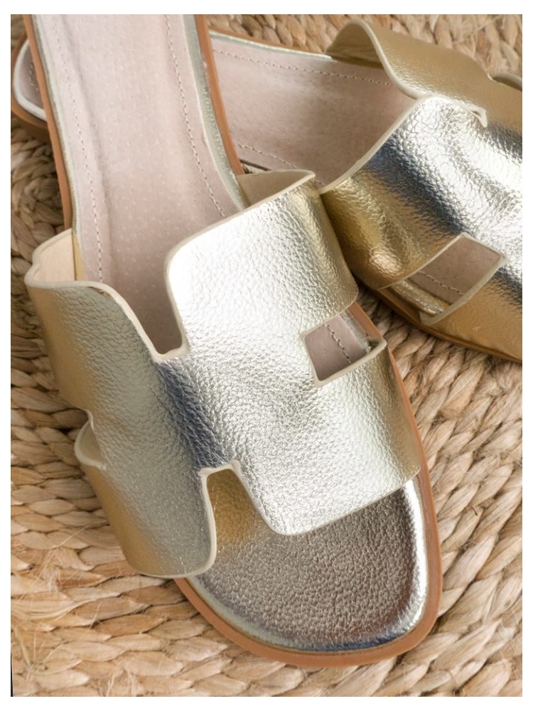SAGE GOLD SLIPPERS