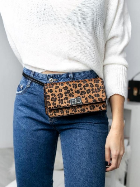 LEOPARD SQUARE WAISTBAG