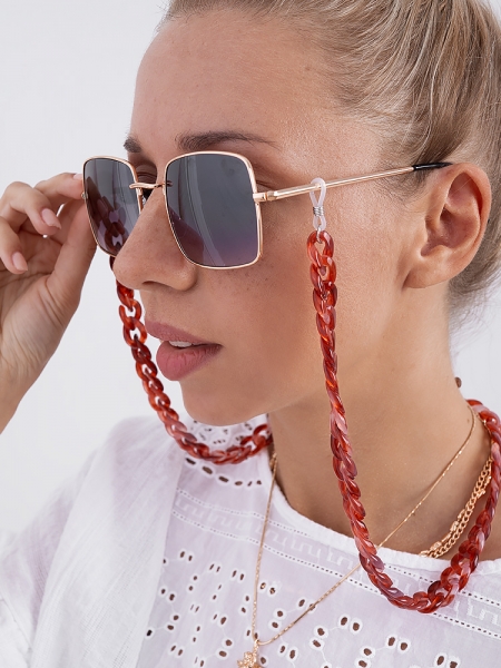 ΑΛΥΣΙΔΑ ΓΥΑΛΙΩΝ MEDIUM FEDORA POMEGRANATE CHAIN FOR SUNNIES