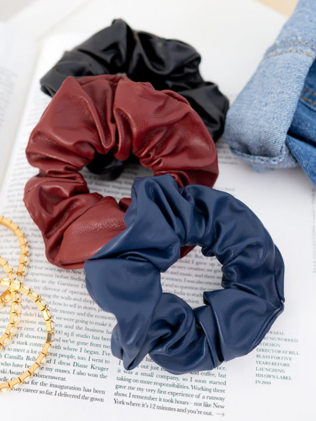 LEATHER SCRUNCHIES