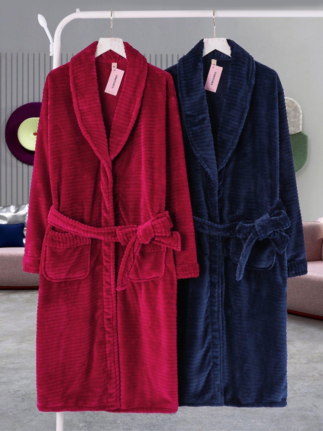 SPERI BLUE VELOUR ROBE