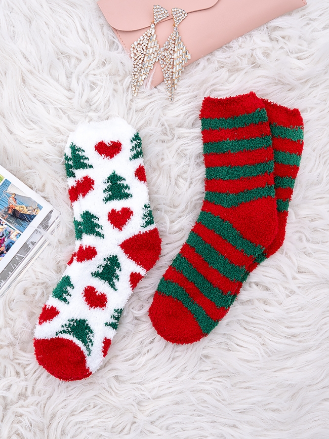 XMAS TREE SOCKS SET OF 2