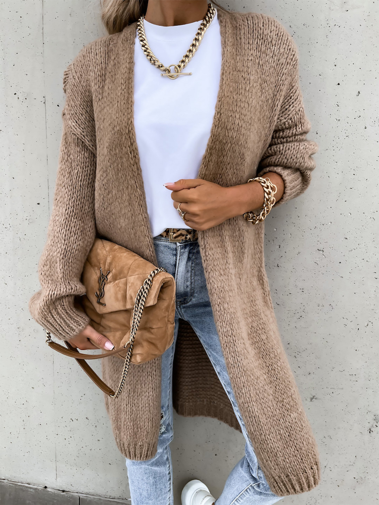 oatmeal knit cardigan