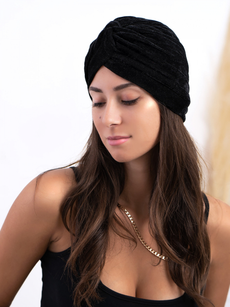 VELVET BLACK TURBAN