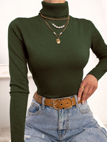 TRISHA OLIVE TURTLENECK