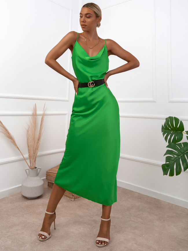 AMNESIA LIME MIDI DRESS