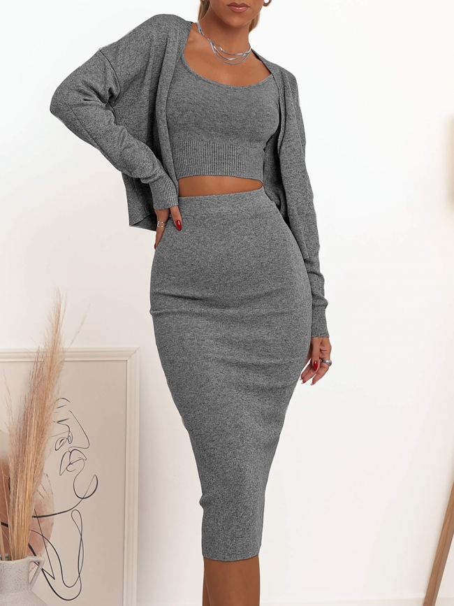 GREY MAXI SKIRT ANGELIQUE