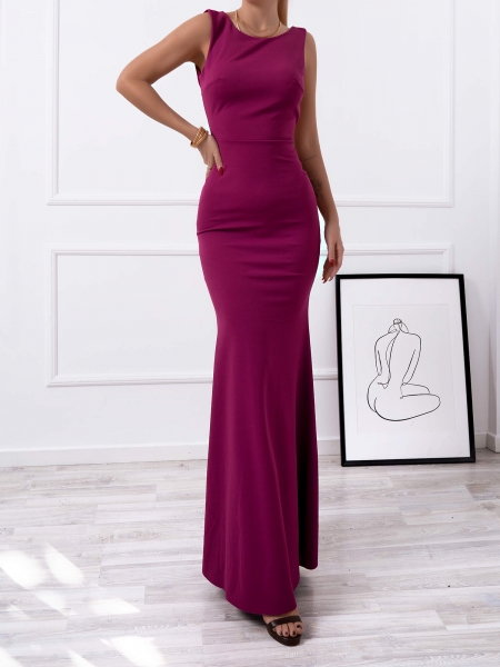 OSCAR MAGENTA MAXI DRESS