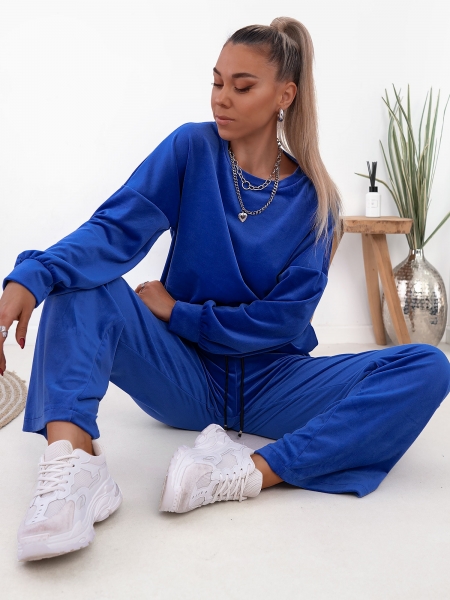 GIORGIA BLUE ROYAL VELOUR SET