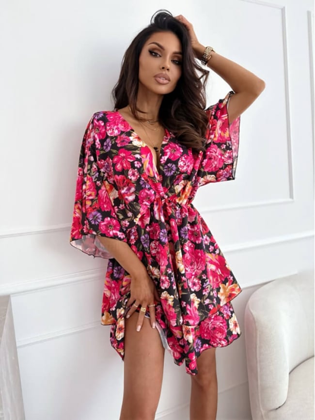TERRY FLORAL DRESS