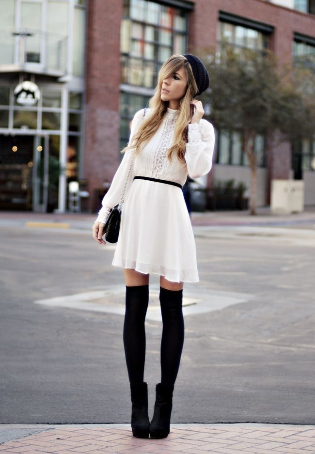 Over Knee black socks