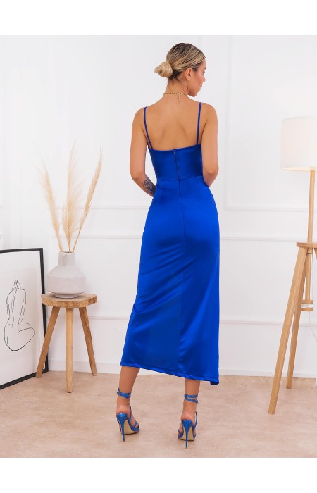 BLUE SATIN DRESS - NUMA