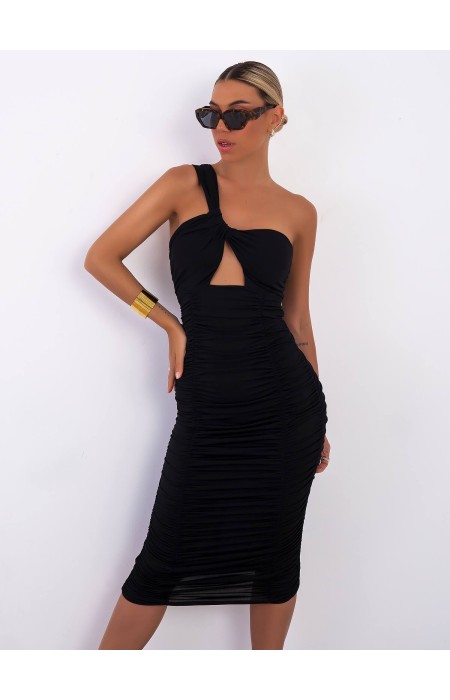 SINIORITA BLACK MIDI DRESS