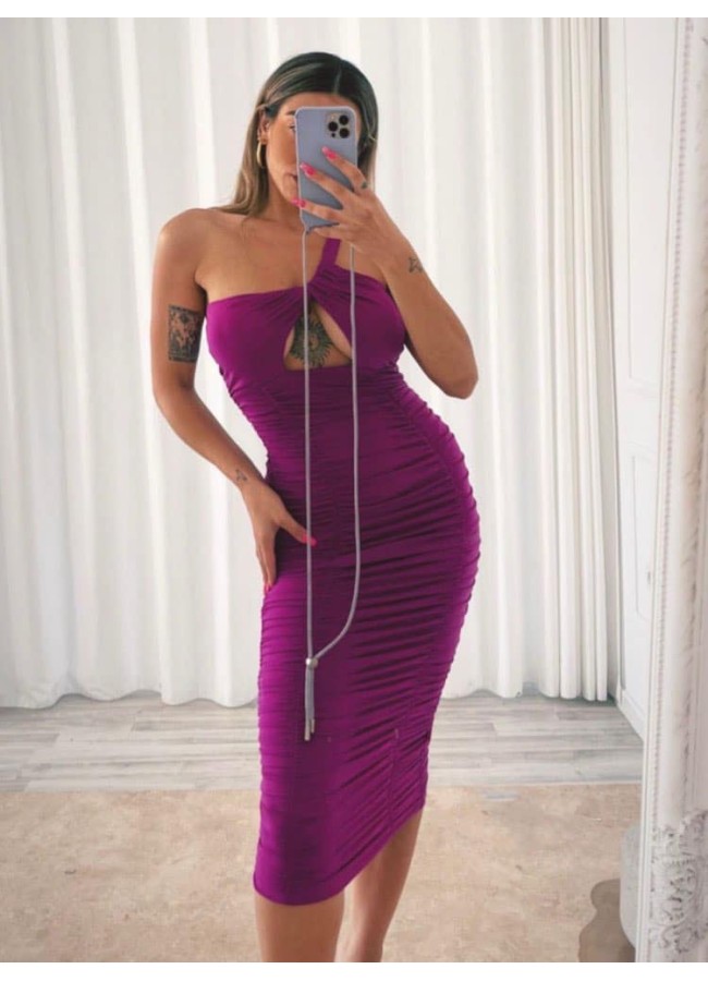 SINIORITA MAGENTA MIDI DRESS