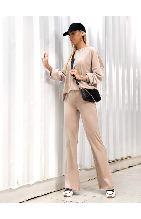 GIORGIA BEIGE VELOUR SET