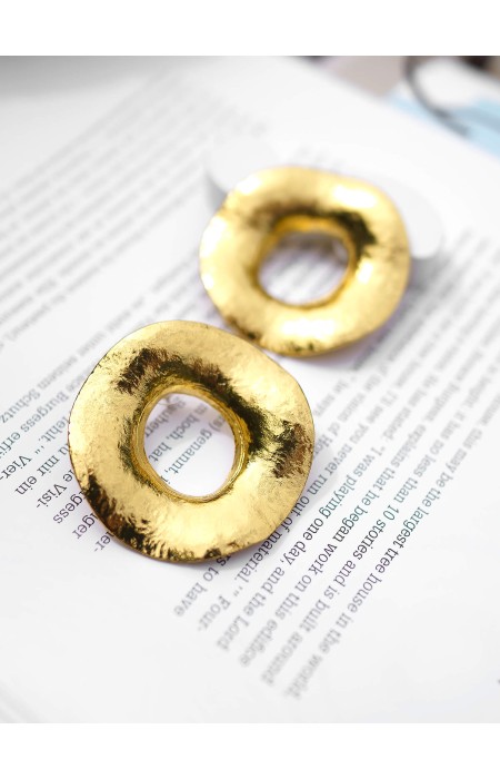 CΙRCLE GOLD EARRINGS