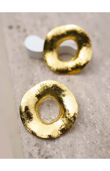 CΙRCLE GOLD EARRINGS