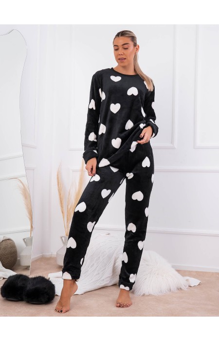 BLACK HEART TEDDY BEAR PYJAMAS