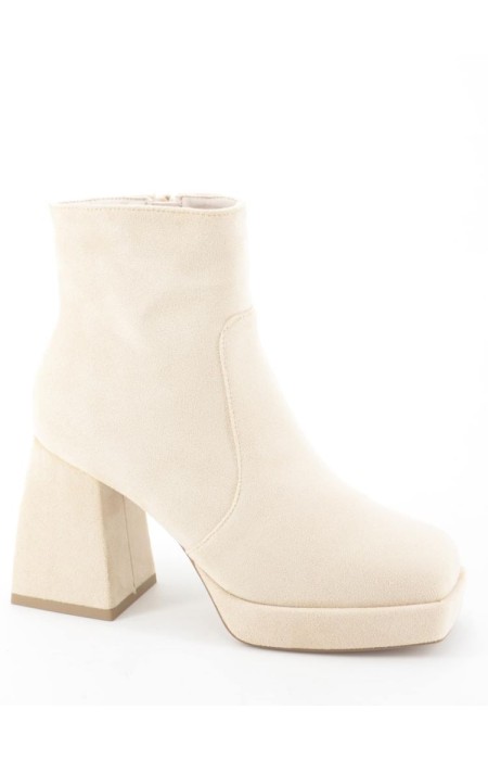 ARDENE CREAM SUEDE ANKLEBOOTS