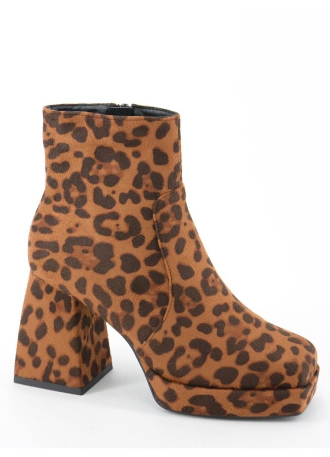 ARDENE LEOPAR SUEDE ANKLEBOOTS