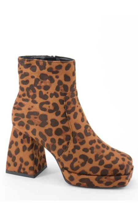 ARDENE LEOPAR SUEDE ANKLEBOOTS