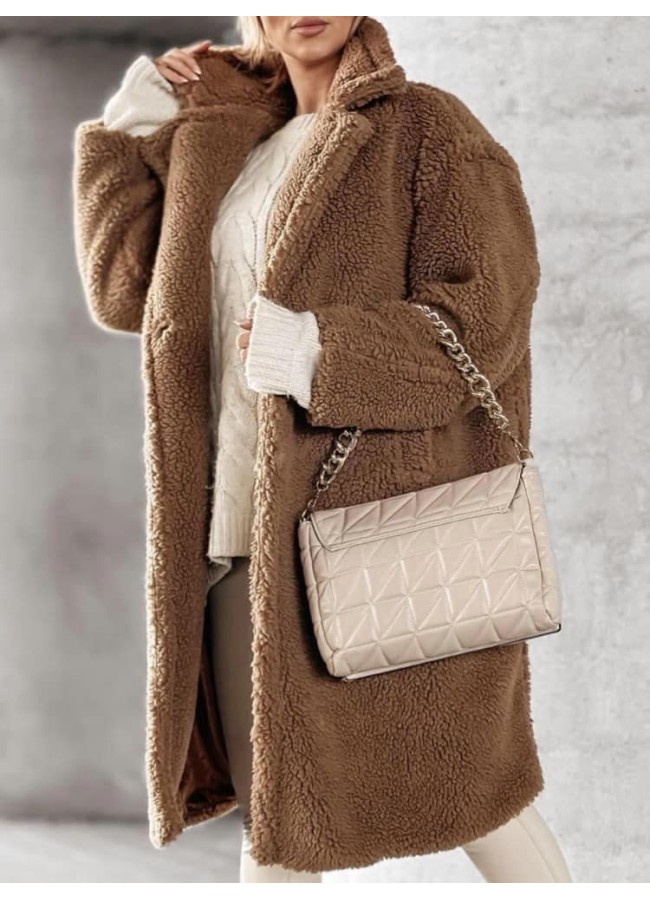 FIORENTIN CAMEL TEDDY COAT