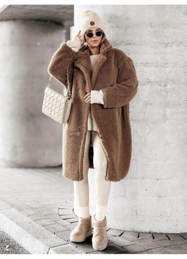 FIORENTIN CAMEL TEDDY COAT