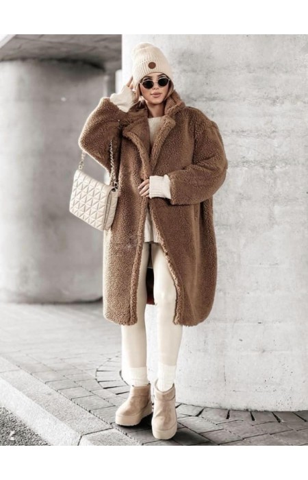 FIORENTIN CAMEL TEDDY COAT