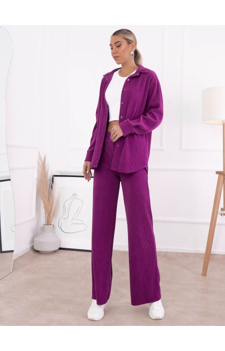 GATIEN MAGENTA SET PANTS WITH SHIRT