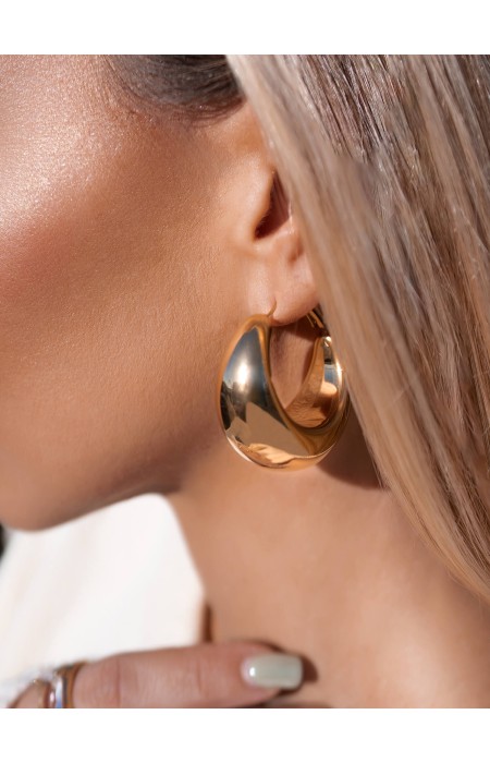 ROGER GOLDEN HOOP EARRINGS