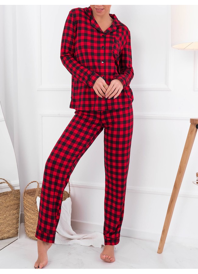 POLIXENA RED CHECKED PAJAMAS