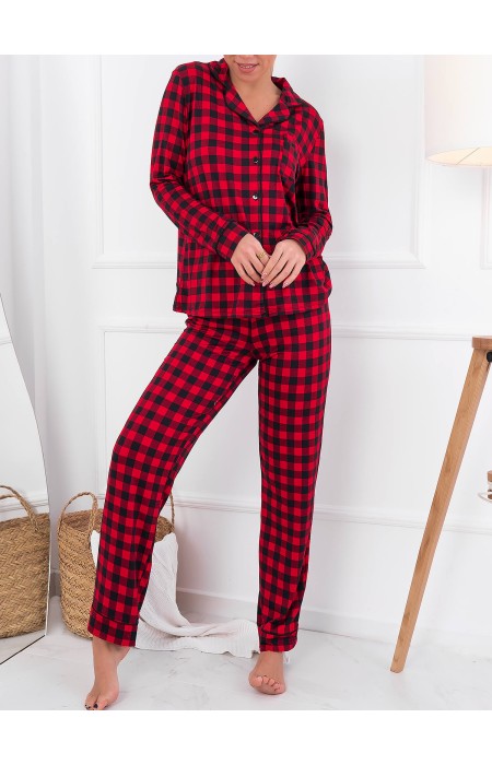 POLIXENA RED CHECKED PAJAMAS