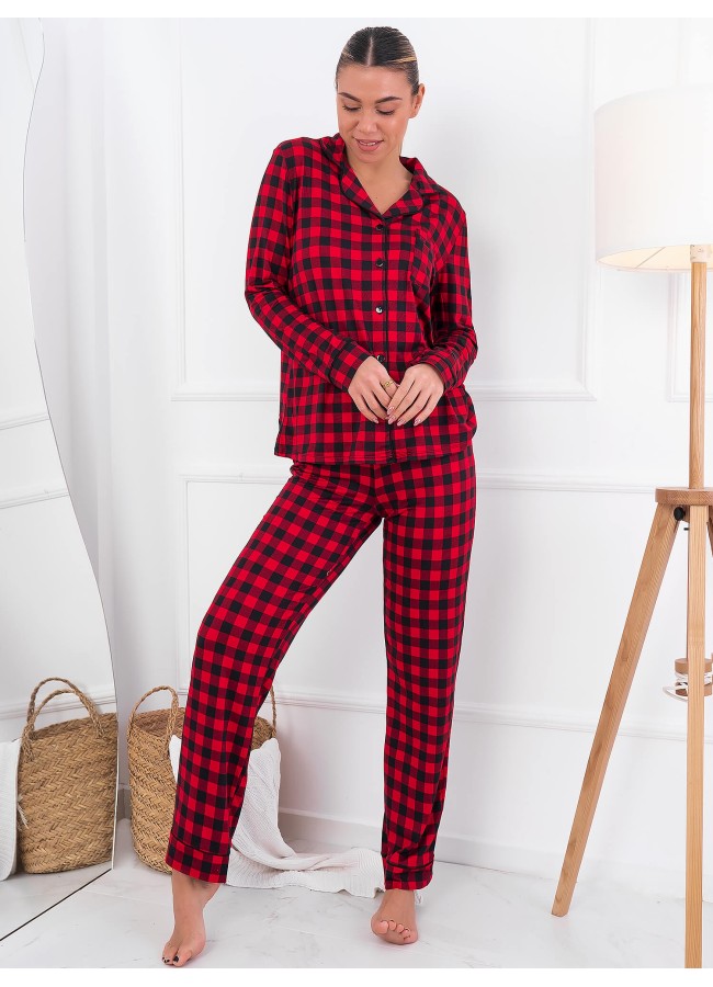 POLIXENA RED CHECKED PAJAMAS