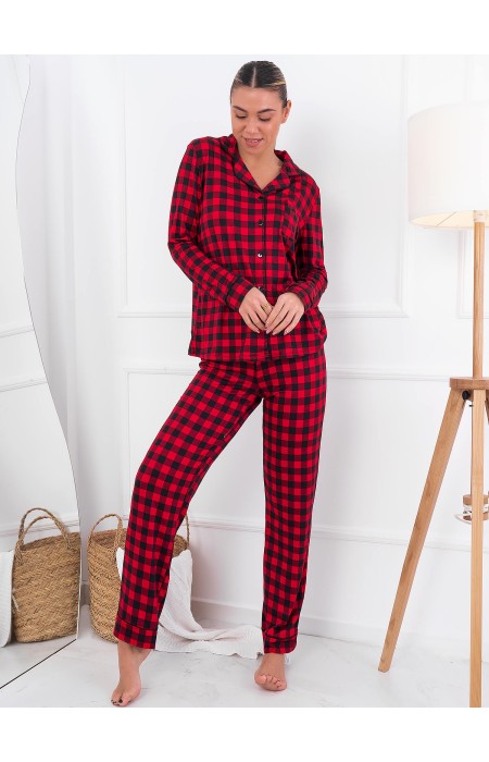 POLIXENA RED CHECKED PAJAMAS