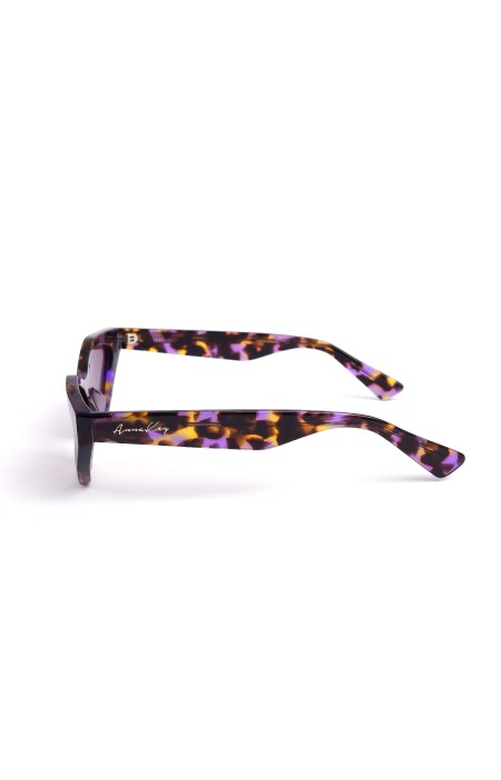 ANNAKEY POLY PURPLE LEOPARD SUNGLASSES