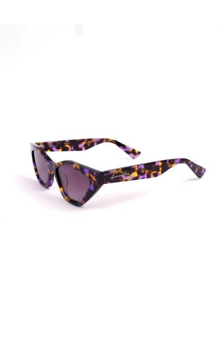 ANNAKEY POLY PURPLE LEOPARD SUNGLASSES