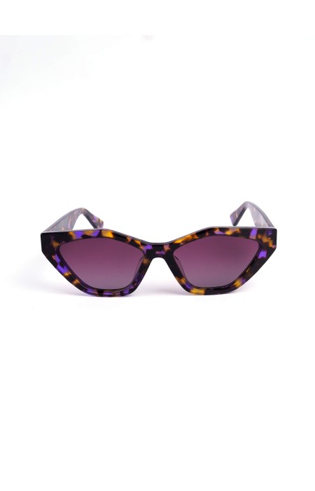 ANNAKEY POLY PURPLE LEOPARD SUNGLASSES