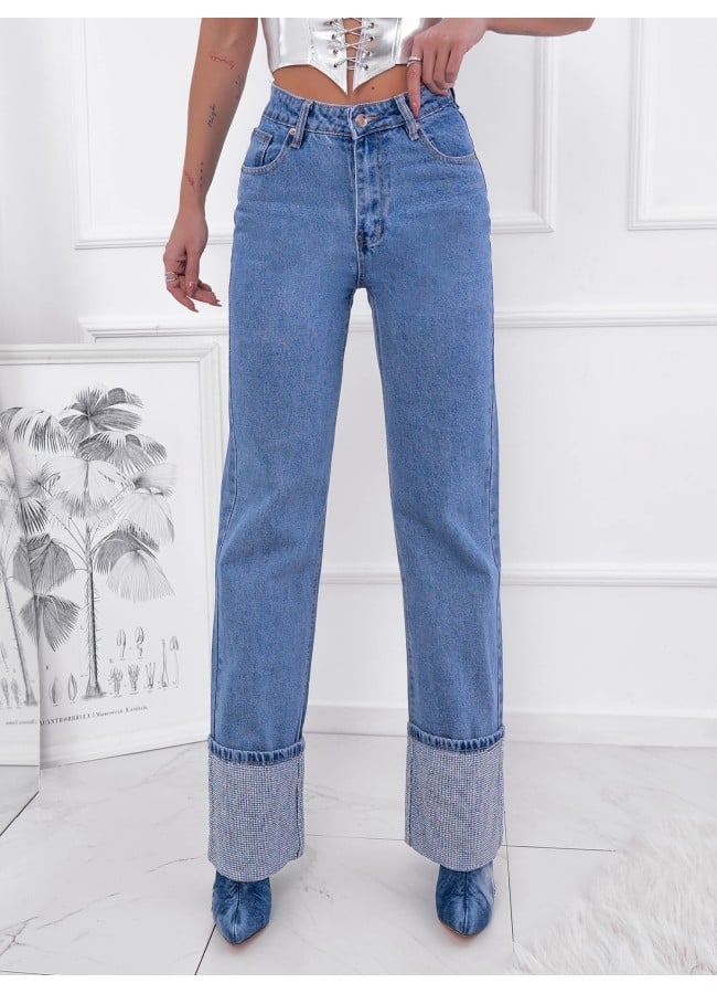 JEANS WITH STRASSY REVERS -...