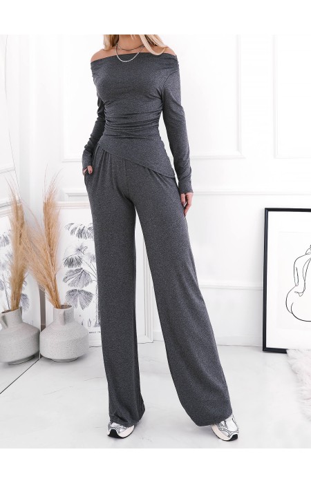 GREY SET BLOUSE WITH PANTS - FRANKLIN