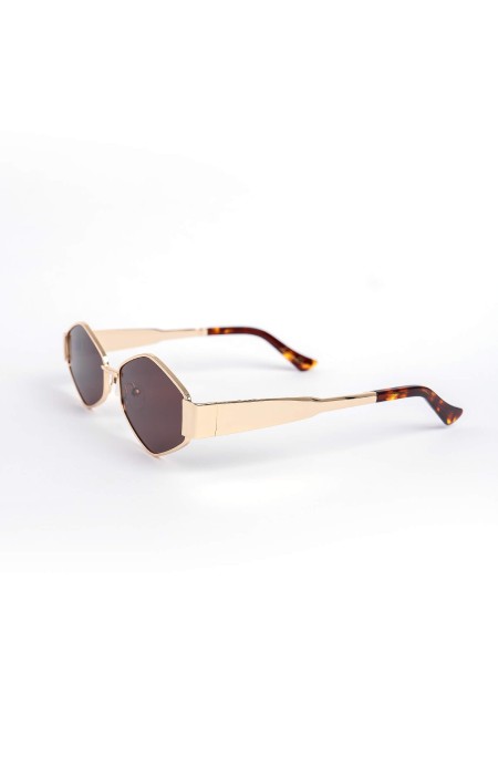 ANNAKEY MARRION BROWN GOLD SUNGLASSESS