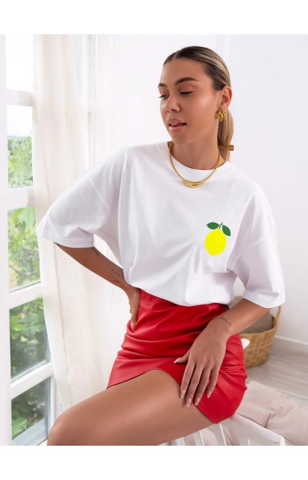 TSHIRT WHITE WITH LEMON - LEMON