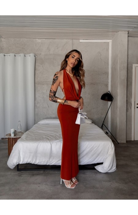 RED MAXI DRESS - LENORA