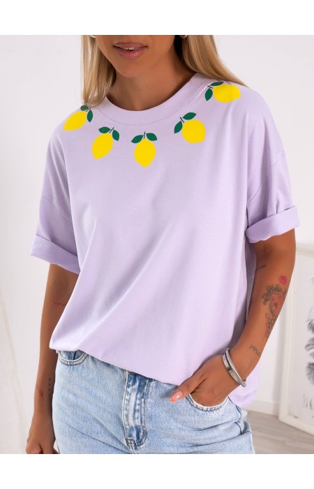 TSHIRT LILA WITH LEMONS - LEMONPIE