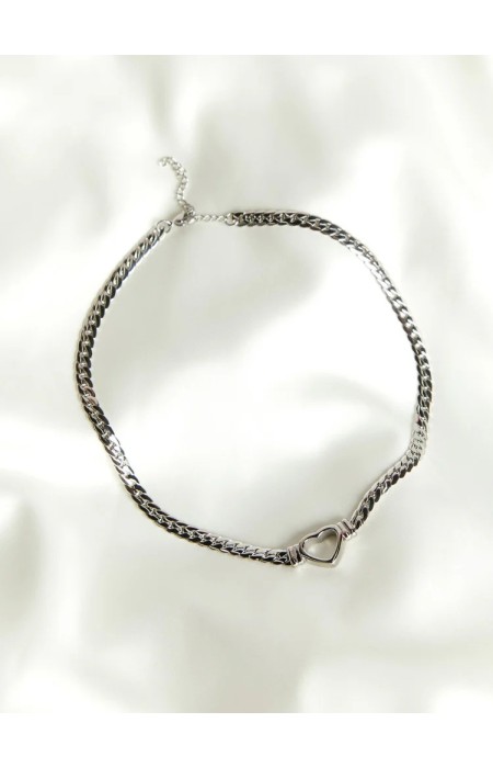 AMO SILVER STEEL NECKLACE