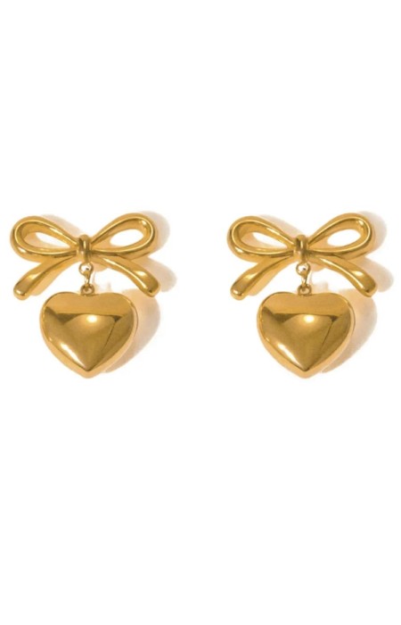 GOLD EARRINGS HEART - HEARTLIFE