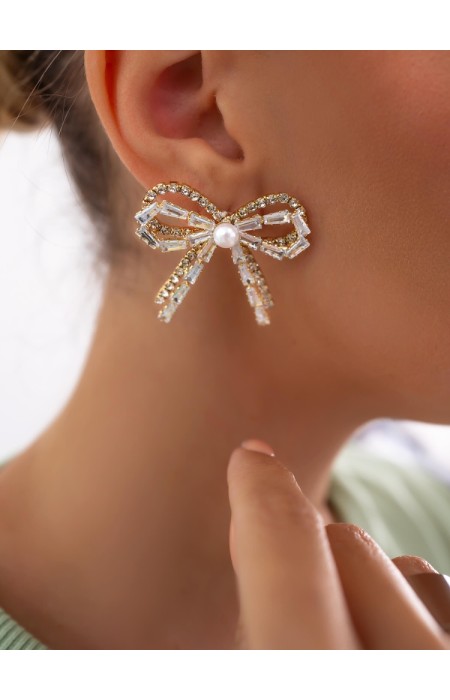 BOW EARRINGS - BOWPEARL