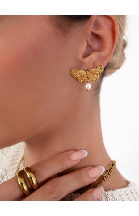 GOLD BUTTERFLY EARRINGS - BUTTERLY