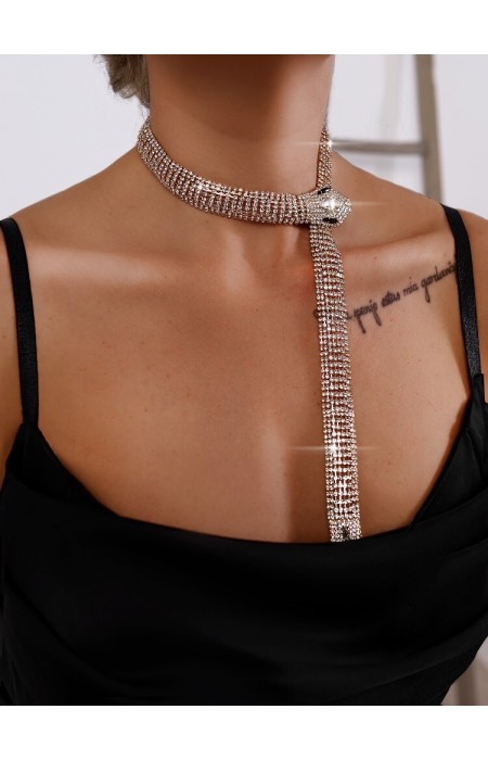 copy of SNAKE SILVER STRASS CHOKER